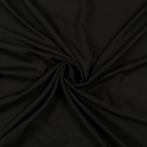 Lining Butter Crepe Fabric Black Plain