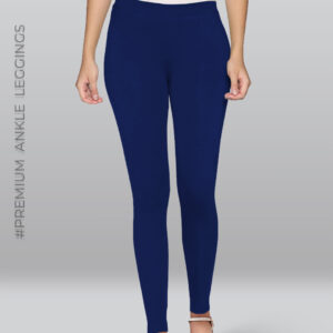 Navy Viscose Ankle Length Leggings
