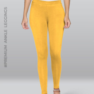 Viscose Orange Ankle Length Leggings