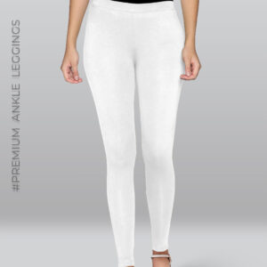 Viscose White Ankle Length Leggings