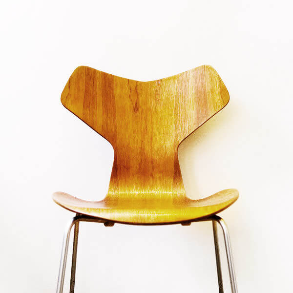 Basic Upholstered Wooden Armchair